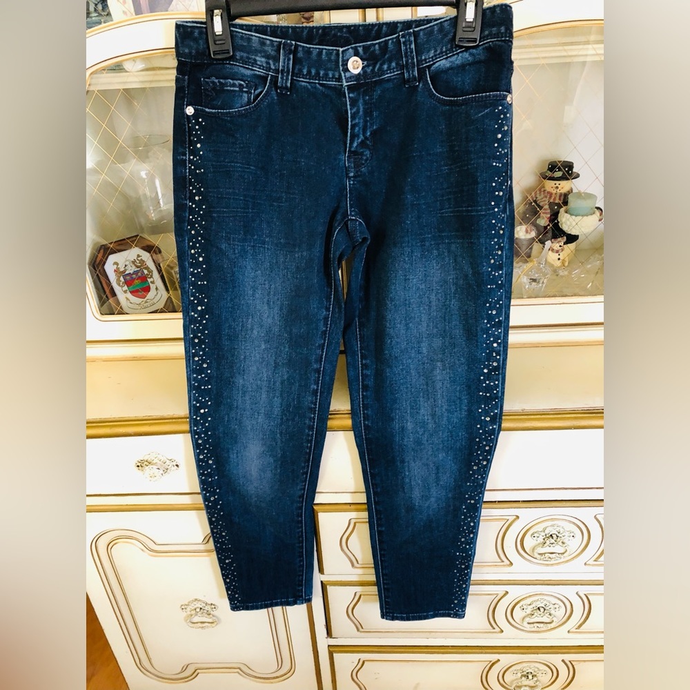 Cache Excellent Condition Rhinestone Studded Jean… - image 1